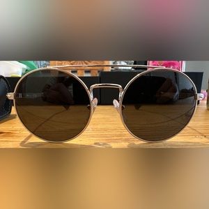 PERSOL PO2496S - Round Silver finish sunglasses with Dark Grey lenses BNWT!!!